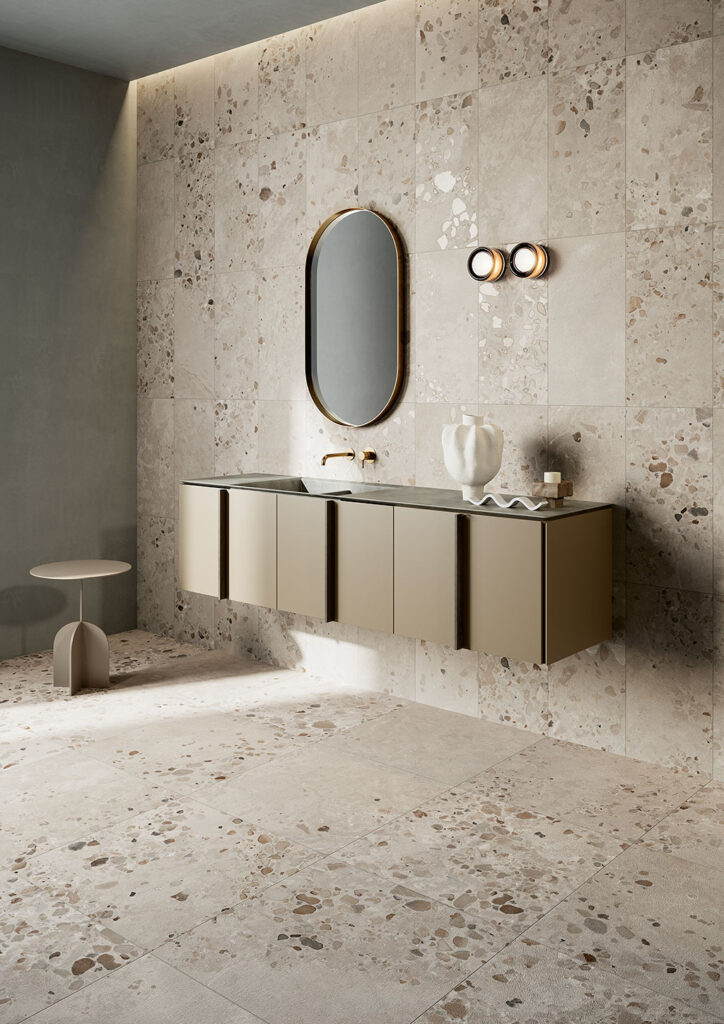 Piastrelle bagno Ceramica Fioranese I Cocci Siciliani Grigio 604x604 302x604