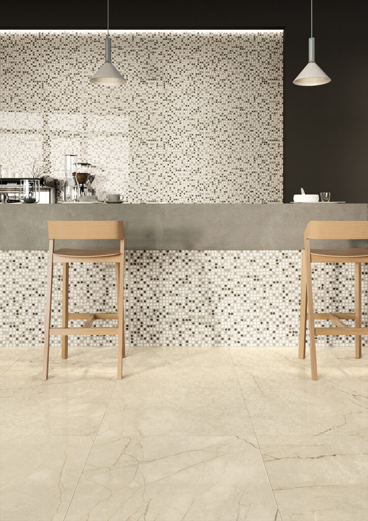 Ceramica Fioranese Marmorea2 Crema Avorio 74x148 Plectrum Deco