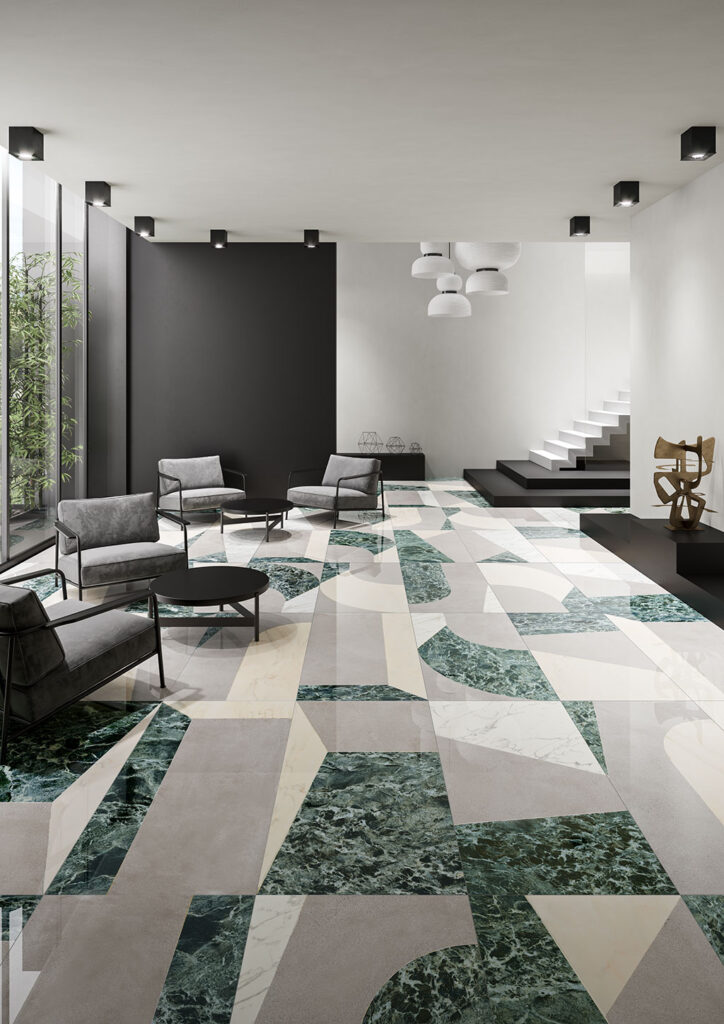 Pavimenti per interni Ceramica Fioranese Sound of Marbles FioMood Verde 74x148