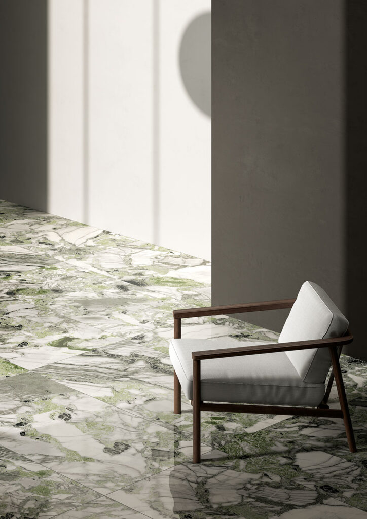 Piastrelle effetto marmo Ceramica Fioranese Sound of Marbles Screziato Vivace 74x148